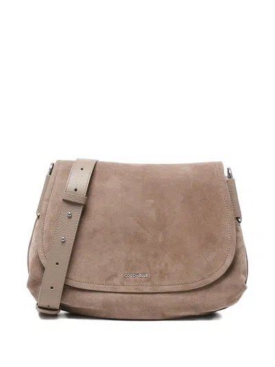 Coccinelle Suede Flap Cross Body Bag