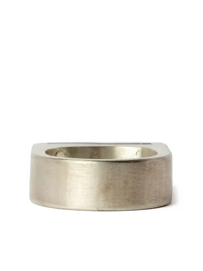 Parts Of Four Oxidised Silver Ring In Metallic