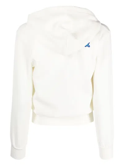 Comme Des Garçons Play X The Artist Invader Pixelated-appliqué Hoodie In White