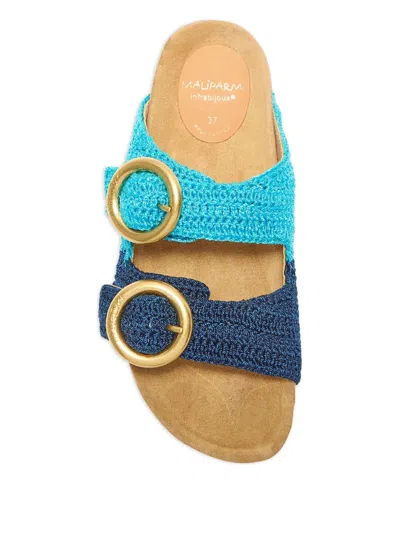 Maliparmi Crochet-texture Buckle Sandals