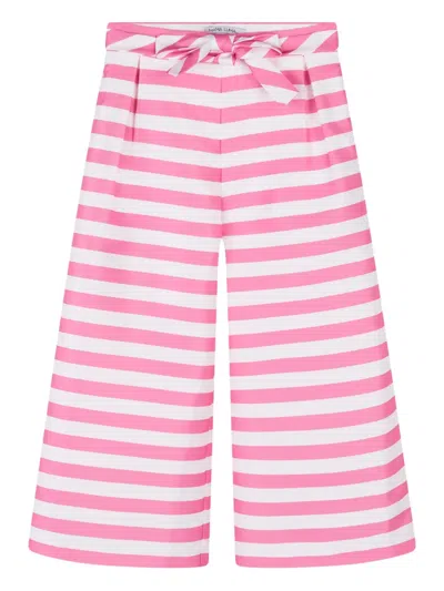 Mama Luma Striped Belted Trousers In Multi
