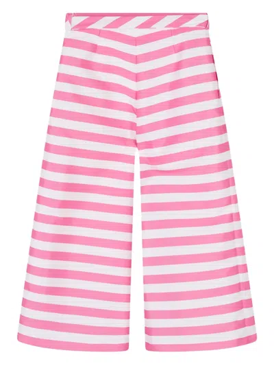 Mama Luma Striped Belted Trousers In Multi