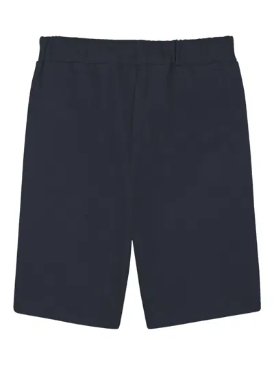 Kenzo Logo-patch Drawstring Shorts In Black