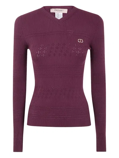 Twinset Ribbed-knit Sweater