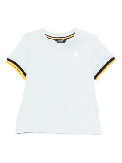K-way Stripe-trimmed T-shirt In White