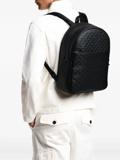 Emporio Armani Embossed Eagle-logo Backpack