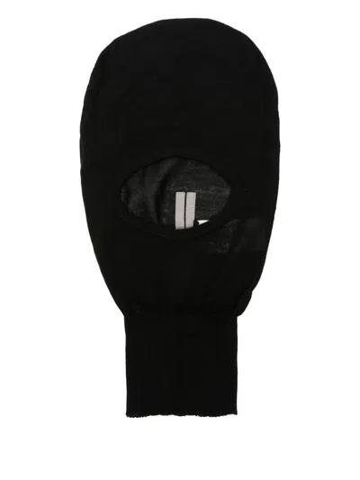 Rick Owens Wool Balaclava In Black