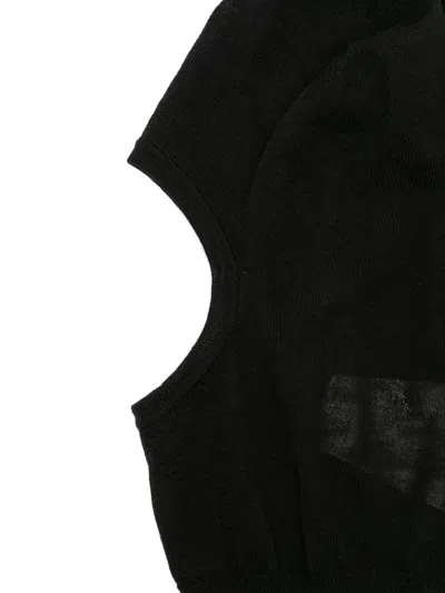 Rick Owens Wool Balaclava In Black