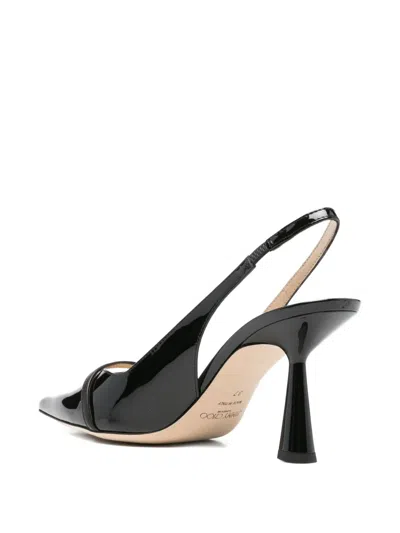 Jimmy Choo Button Detail Patent Pointed Stiletto Pumps