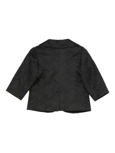Missoni Herringbone-pattern Three-button Jacket In Black