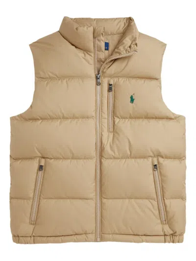 Polo Ralph Lauren Quilted Sleeveless Vest In Neutral