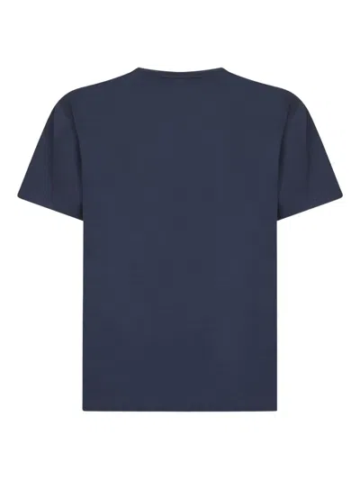 Weekend Max Mara Butterfly Logo Embroidered Crewneck T-shirt In Blue