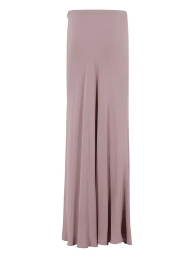 Federica Tosi Flared Hem Crepe De Chine Maxi Skirt