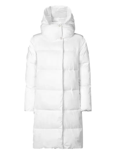 Save The Duck Hooded Quilted Coat In White
