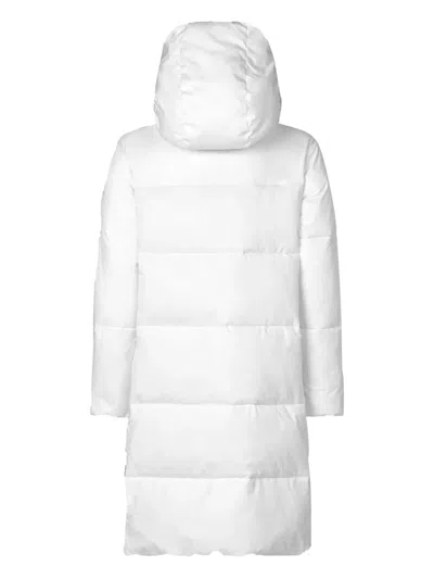 Save The Duck Hooded Quilted Coat In White