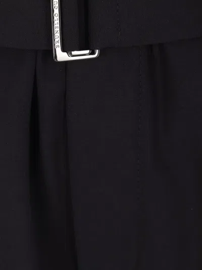 Brunello Cucinelli Pleated Belted Trousers In Blue