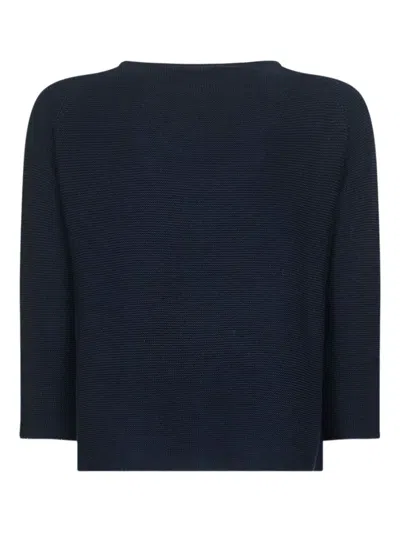 Weekend Max Mara Boat-neck Sweater In Blue