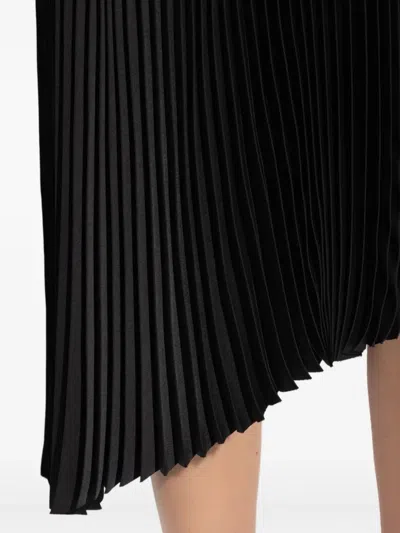 Alexander Mcqueen Ribbed-knit Cotton Midi Dress In Black