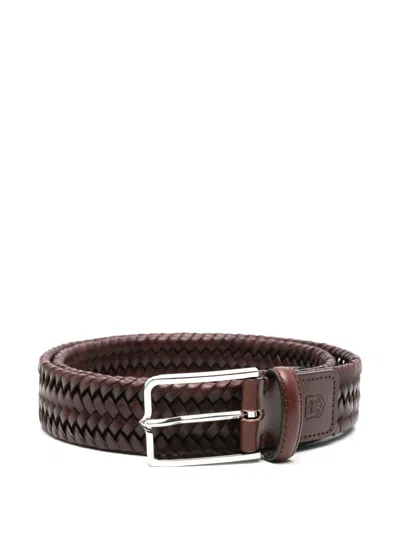 Corneliani Braided Belt In Brown