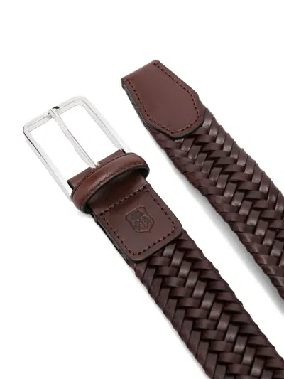 Corneliani Braided Belt In Brown