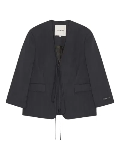 Herskind Indiana Tie-front Blazer In Black