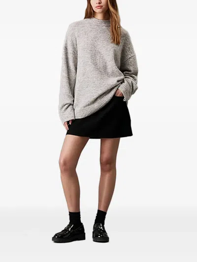 Calvin Klein Knitted Jumper In Gray