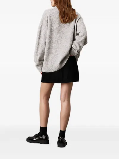 Calvin Klein Knitted Jumper In Gray