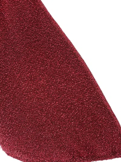 Oseree Lurex Triangle Bikini In Burgundy