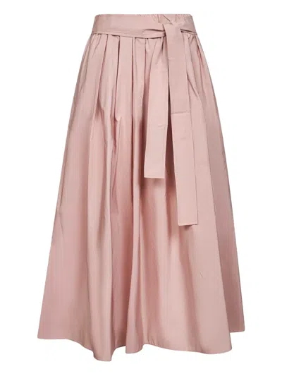 Weekend Max Mara Pleated Tie-waist Mid Skirt