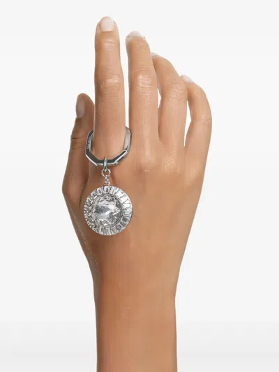 Swarovski Oval-cut Keychain In Silver