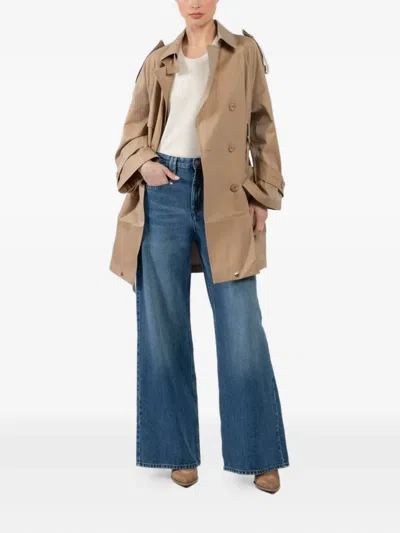 Dorothee Schumacher Luxury Adjustable-hemline Trench Coat In Brown