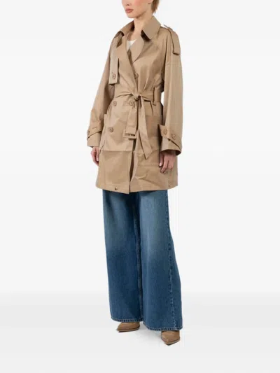 Dorothee Schumacher Luxury Adjustable-hemline Trench Coat In Brown