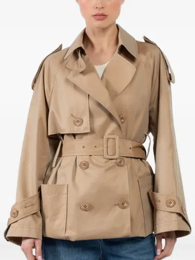 Dorothee Schumacher Luxury Adjustable-hemline Trench Coat In Brown