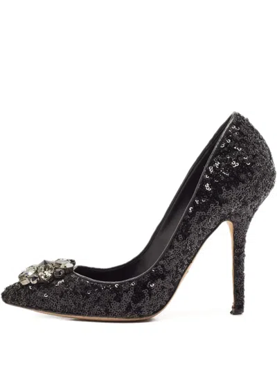 Pre-owned Dolce & Gabbana 105mm Sequin-embellished Pumps