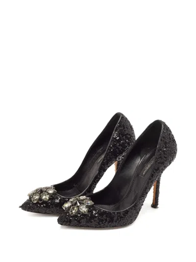 Pre-owned Dolce & Gabbana 105mm Sequin-embellished Pumps