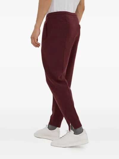 Brunello Cucinelli Double Knit Trousers In Purple