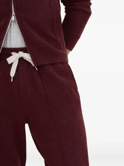 Brunello Cucinelli Double Knit Trousers In Purple