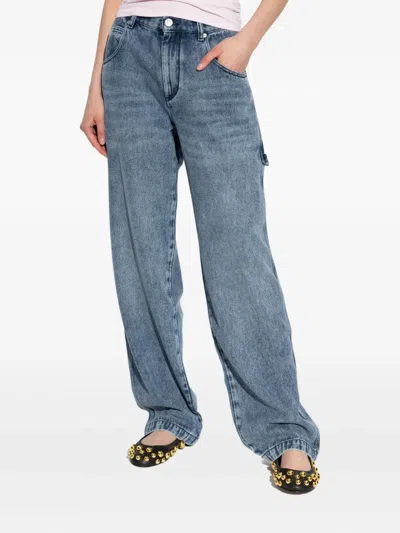 Isabel Marant High-waisted Straight Blue Jeans