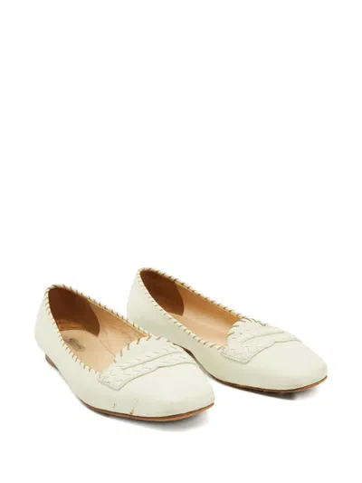 Pre-owned Bottega Veneta Intrecciato Leather Ballet Flats
