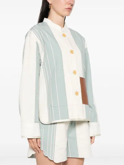 Forte Forte Linen Blend Striped Jacket