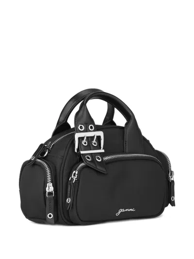Ganni Mini Polochon Buckle-detail Top-zip Tote Bag