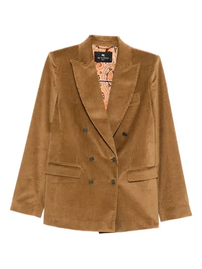 Etro Corduroy Double-breasted Blazer