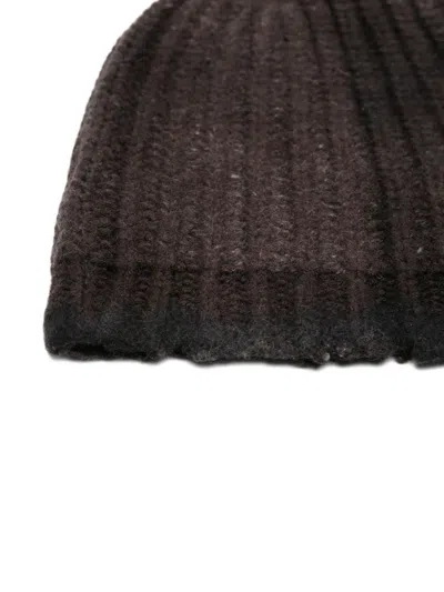 Avant Toi Ribbed-knit Beanie In Brown