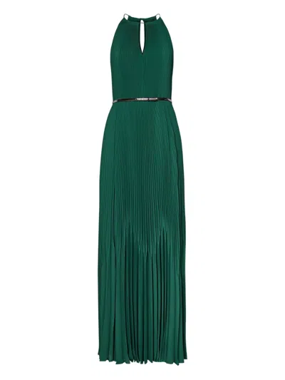 Max Mara Pleated Midi Dress With Spaghetti Straps