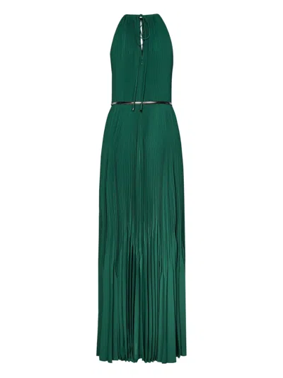 Max Mara Pleated Midi Dress With Spaghetti Straps