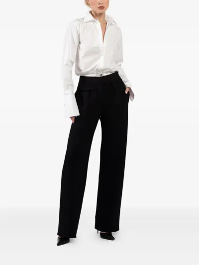 Brandon Maxwell Bradshaw Belted Shirt Bodysuit
