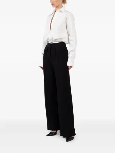 Brandon Maxwell Bradshaw Belted Shirt Bodysuit