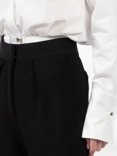 Brandon Maxwell Bradshaw Belted Shirt Bodysuit