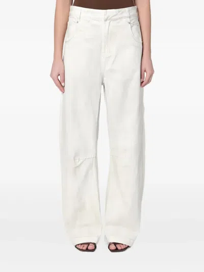 Entire Studios Back Patch-pocket Jeans In White