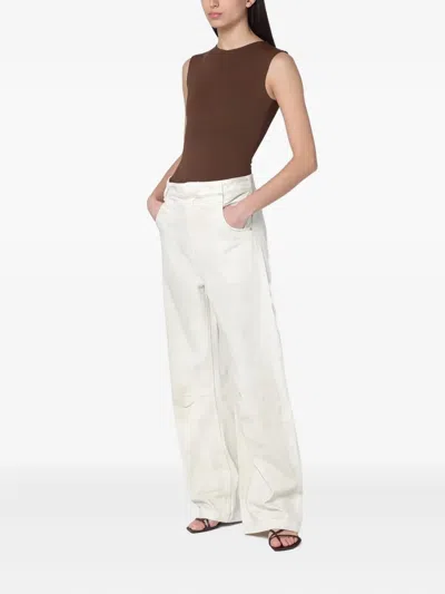 Entire Studios Back Patch-pocket Jeans In White